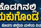 ಕೊಡಗು ಜಿಲ್ಲೆಯ ಮಳೆ ವಿವರ