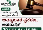 ಮಡಿಕೇರಿ: ನಾಲಡಿ‌ ಗ್ರಾಮದಲ್ಲಿ ಅಪ್ರಾಪ್ತೆಯ ಮೇಲೆ‌ ಅತ್ಯಾಚಾರ ಪ್ರಕರಣ,ಅಪರಾಧಿಗೆ 20 ವರ್ಷ ಜೈಲು ಶಿಕ್ಷೆ ಪ್ರಕಟ