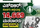 ಎಸ್ಐಆರ್:ಕೊಡಗು ಜಿಲ್ಲೆಯಲ್ಲಿ 14,669 ಮತದಾರರು ಶಾಶ್ವತವಾಗಿ ಸ್ಥಳಾಂತರ