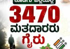 ಎಸ್ಐಆರ್: ಕೊಡಗು ಜಿಲ್ಲೆಯಲ್ಲಿ 3470 ಮತದಾರರು ಗೈರು