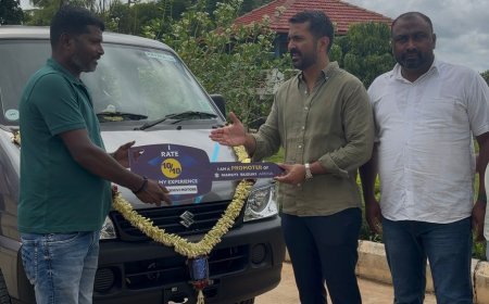 ಹರದೂರು: ಅಂಬೇಡ್ಕರ್ ನಿಗಮದ ವಾಹನ ಸೌಲಭ್ಯ, ಫಲಾನುಭವಿ ಮಂಜುಗೆ ಕೀ ಹಸ್ತಾಂತರ