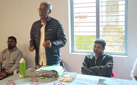 ವಿರಾಜಪೇಟೆ: ಗಣಿಗಾರಿಕೆ ವಿವಾದ ಗಂಭೀರತೆ ಪಡೆಯುತ್ತಿದ್ದಂತೆ ದಿಡೀರ್ ಸಭೆ ನಡೆಸಿದ ಜಿಲ್ಲಾ ಗಣಿ ಮತ್ತು ಭೂ ವಿಜ್ಞಾನ ಇಲಾಖೆಯ ಅಧಿಕಾರಿಗಳು