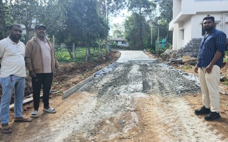 2.3 ಲಕ್ಷ ರೂ ವೆಚ್ಚದಲ್ಲಿ ಕಾಂಕ್ರೀಟ್ ರಸ್ತೆ ಕಾಮಗಾರಿ