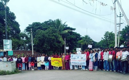 ಎಸ್‌ಐಆರ್ ಜಾಗೃತಿ ಅಭಿಯಾನ: ಪಾಲಿಬೆಟ್ಟ ಸರ್ಕಾರಿ ಪದವಿ ಪೂರ್ವ ಕಾಲೇಜು ವಿದ್ಯಾರ್ಥಿಗಳಿಂದ ಮೆರವಣಿಗೆ, ಮಾನವ ಸರಪಳಿ