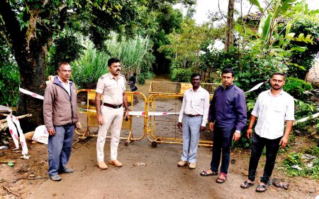 ಸಿದ್ದಾಪುರ: ಭಾರಿ ಮಳೆಗೆ ಕರಡಿಗೋಡು ಸಂಪರ್ಕ ರಸ್ತೆ ಕಡಿತ