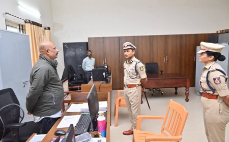 ರಾಜ್ಯ ಆಂತರಿಕ ರಕ್ಷಣಾ ವಿಭಾಗದ ಐಜಿಪಿ ವಿಕಾಸ್ ಕುಮಾರ್ ವಿಕಾಸ್‌ರಿಂದ ಜಿಲ್ಲಾ ಪೊಲೀಸ್ ಕಚೇರಿ ಪರಿವೀಕ್ಷಣೆ