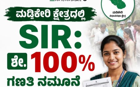 ಮಡಿಕೇರಿ ಕ್ಷೇತ್ರದಲ್ಲಿ SIR: ಎನ್ಯುಮರೇಶನ್ ಫಾರ್ಮ್ ವಿತರಣೆ ಪೂರ್ಣ