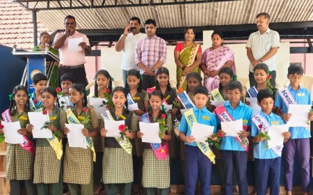 ಗೋಣಿಕೊಪ್ಪ:ಕರ್ನಾಟಕ ಪಬ್ಲಿಕ್ ಸ್ಕೂಲ್‌ನಲ್ಲಿ ವಿದ್ಯಾರ್ಥಿ ಸಂಸತ್ ಪದಗ್ರಹಣ ಸಮಾರಂಭ