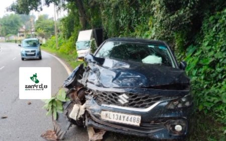 ಗೋಣಿಕೊಪ್ಪ: ಜೀತೋ-ಬಲೆನೋ ಕಾರು ಡಿಕ್ಕಿ: ಚಾಲಕನಿಗೆ ಗಾಯ