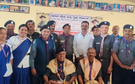 ಸ್ಕೌಟ್ಸ್,ಗೈಡ್ಸ್ ನ ಮುಖ್ಯ ಆಯುಕ್ತ ಪಿಜಿಆರ್ ಸಿಂಧ್ಯ, ಸಹಾಯಕ ಆಯುಕ್ತ ಬಿ.ಕೆ.ಬಸವರಾಜ್ ಅವರಿಗೆ ಸನ್ಮಾನ