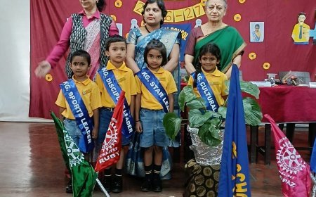 ವಿರಾಜಪೇಟೆ  ರೋಟರಿ ಪ್ರಾಥಮಿಕ ಶಾಲೆಯಲ್ಲಿ ಬಾಲ ನಾಯಕರ 'ಪದಗ್ರಹಣ
