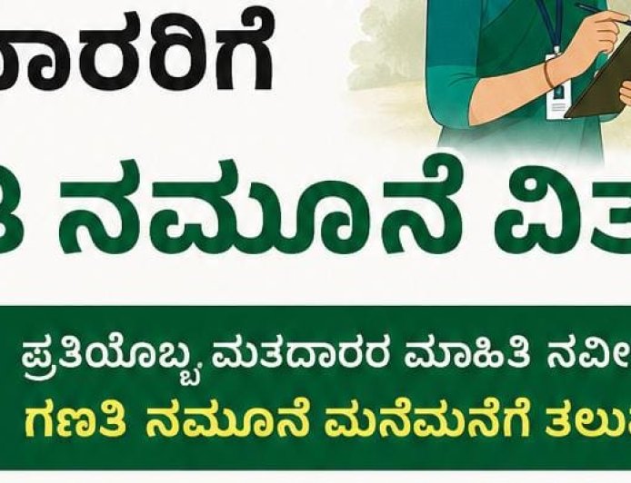 ಕೊಡಗು:4.46‌ ಲಕ್ಷ ಮಂದಿಗೆ ಮತದಾರರ ಎನ್ಯುಮರೇಶನ್ ಫಾರ್ಮ್ ವಿತರಣೆ