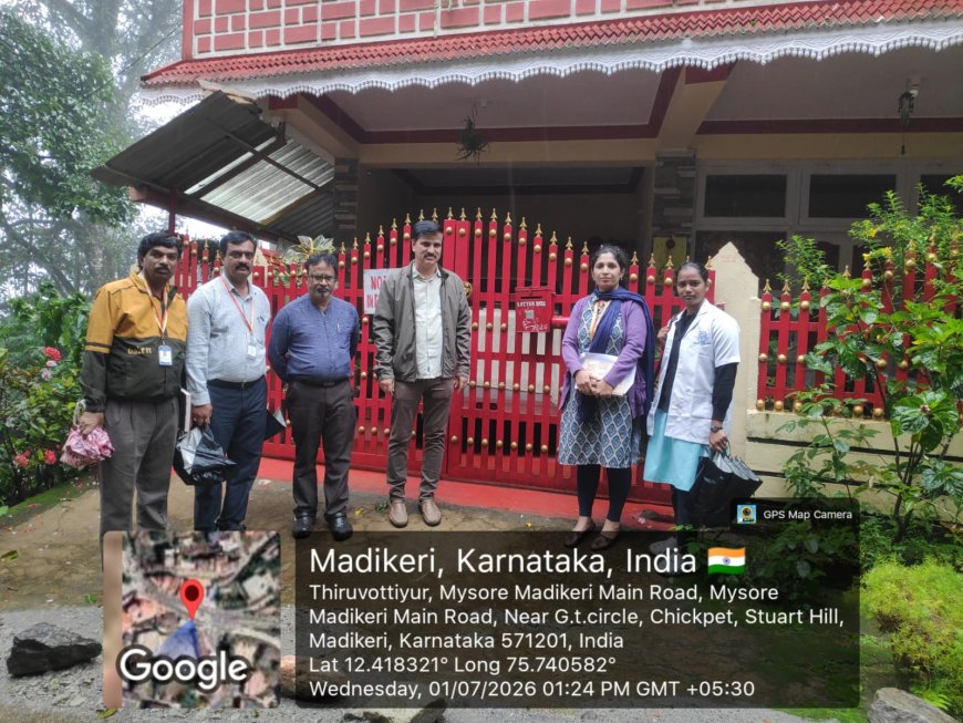 ಪಲ್ಸ್ ಪೋಲಿಯೊ ಮನೆ ಮನೆ ಭೇಟಿ ಕೊನೆ ದಿನ: ಮಡಿಕೇರಿಗೆ DD ಭೇಟಿ