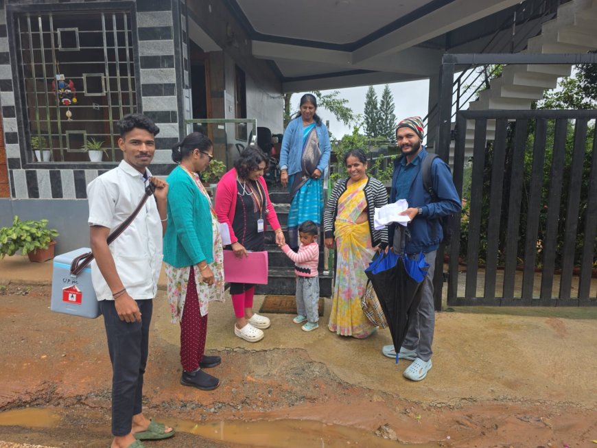 ಮಡಿಕೇರಿ ನಗರದಲ್ಲಿ ಆರೋಗ್ಯ ಇಲಾಖೆ ಅಧಿಕಾರಿಗಳಿಂದ ಆರೋಗ್ಯ ತಪಾಸಣೆ