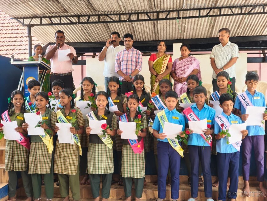 ಗೋಣಿಕೊಪ್ಪ:ಕರ್ನಾಟಕ ಪಬ್ಲಿಕ್ ಸ್ಕೂಲ್‌ನಲ್ಲಿ ವಿದ್ಯಾರ್ಥಿ ಸಂಸತ್ ಪದಗ್ರಹಣ ಸಮಾರಂಭ