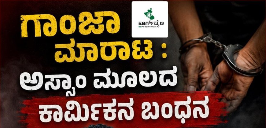 ಗಾಂಜಾ ಮಾರಾಟ : ಅಸ್ಸಾಂ ಮೂಲದ ಕಾರ್ಮಿಕನ ಬಂಧನ