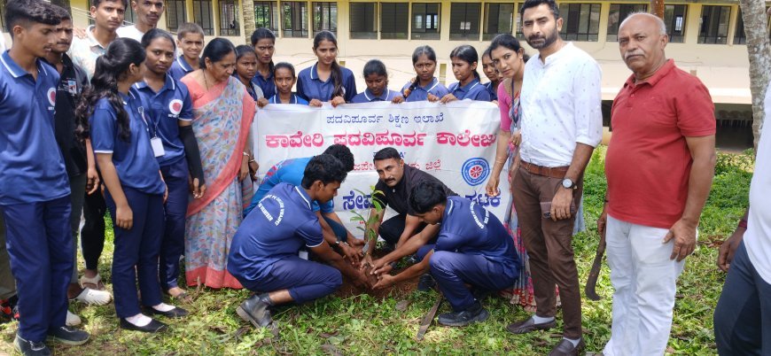 ಕಾವೇರಿ ಪದವಿ ಪೂರ್ವ ಕಾಲೇಜಿನಲ್ಲಿ 50 ಹಣ್ಣಿನ ಗಿಡಗಳ ನೆಡುವ ಕಾರ್ಯಕ್ರಮ