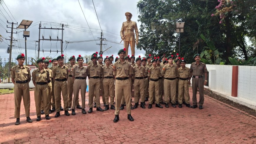 ಕೊಡಗು ವಿದ್ಯಾಲಯದ ಎನ್.ಸಿ.ಸಿ. ಕೆಡೆಟ್‌ಗಳಿಂದ ಪ್ರತಿಮೆ ಸ್ವಚ್ಛತೆ
