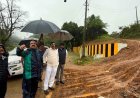 ಕರ್ತೋಜಿ ಗುಡ್ಡ ಕುಸಿತ ಪ್ರದೇಶಕ್ಕೆ ಸಚಿವ ನರೇಂದ್ರ ಸ್ವಾಮಿ ಭೇಟಿ