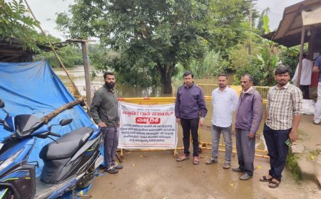 ಕರಡಿಗೋಡು-ಚಿಕ್ಕನಹಳ್ಳಿ ರಸ್ತೆ ಮುಳುಗಡೆ :ಸಂಚಾರ ನಿರ್ಬಂಧ