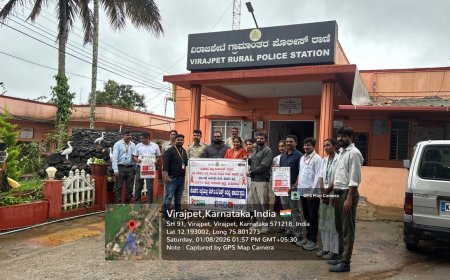 ವಿರಾಜಪೇಟೆ ಪೊಲೀಸ್ ಸಿಬ್ಬಂದಿಗೆ ಸಮಗ್ರ ಆರೋಗ್ಯ ತಪಾಸಣಾ ಶಿಬಿರ