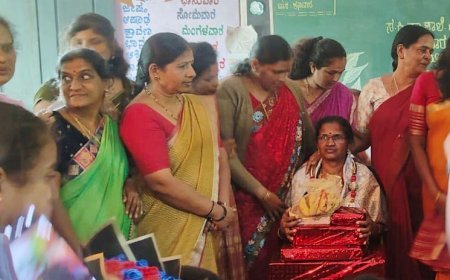 ಶಿಕ್ಷಕಿ ಬಿ.ಡಿ.ವನಜಾಕ್ಷಿಗೆ ಬೀಳ್ಕೊಡುಗೆ