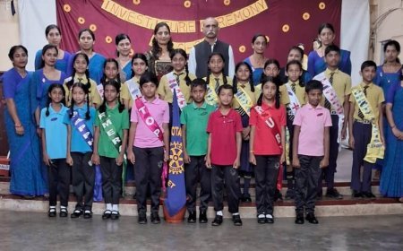 ವಿರಾಜಪೇಟೆ ರೋಟರಿ ಪ್ರಾಥಮಿಕ ಶಾಲೆಯಲ್ಲಿ ವಿದ್ಯಾರ್ಥಿ ನಾಯಕರ ಪದಗ್ರಹಣ ಸಮಾರಂಭ