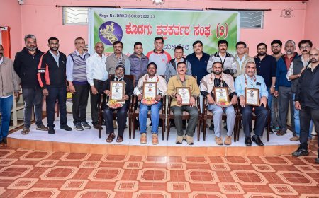 ಪತ್ರಕತ೯ರ ಸಂಘದ ವಾಷಿ೯ಕ ಮಹಾಸಭೆ: ಸಾಧಕ ಪತ್ರಕತ೯ರಿಗೆ ಸನ್ಮಾನ