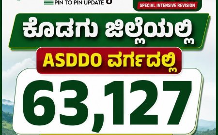 SIR:ಕೊಡಗು ಜಿಲ್ಲೆಯಲ್ಲಿ  ASDDO ವರ್ಗದಲ್ಲಿ 63,127 ಮತದಾರರು