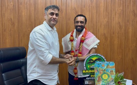 ರೈನ್ ಫಾರೆಸ್ಟ್ ಚಾಲೆಂಜ್ ಇಂಡಿಯಾ ಚಾಂಪಿಯನ್  ಚೇತನ್ ಚಂಗಪ್ಪ ಅವರನ್ನು ಸನ್ಮಾನಿಸಿದ  ಶಾಸಕ ಎಎಸ್ ಪೊನ್ನಣ್ಣ