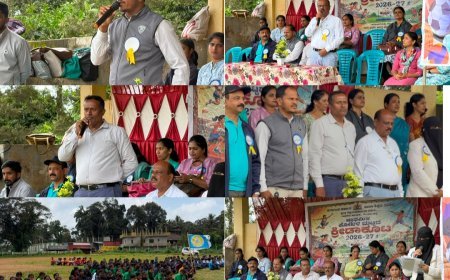 ನಾಪೋಕ್ಲುವಿನಲ್ಲಿ ಪ್ರಾಥಮಿಕ ಹೋಬಳಿ ಮಟ್ಟದ ಶಾಲಾ  ವಿದ್ಯಾರ್ಥಿಗಳ ವಾರ್ಷಿಕ ಕ್ರೀಡಾಕೂಟಕ್ಕೆ ಚಾಲನೆ; ಕ್ರೀಡೆಯಲ್ಲಿ ಸೋಲು ಗೆಲುವಿಗಿಂತ ಭಾಗವಹಿಸುವುದು ಮುಖ್ಯ-ಕೆ.ಎ.ಹಾರಿಸ್