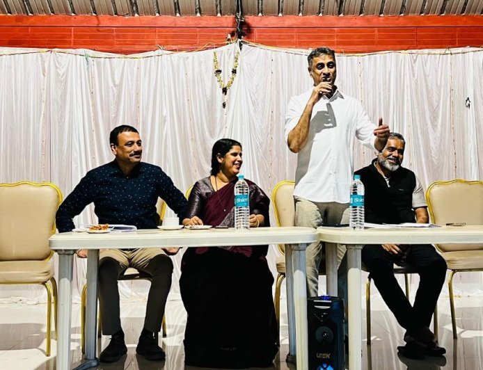 ಸಂಘಟನಾ ಸೃಜನ್ ಅಭಿಯಾನ: ಪೊನ್ನಂಪೇಟೆ ಬ್ಲಾಕ್‌ನಲ್ಲಿ ಕಾಂಗ್ರೆಸ್ ಮುಖಂಡರ ಸಭೆ