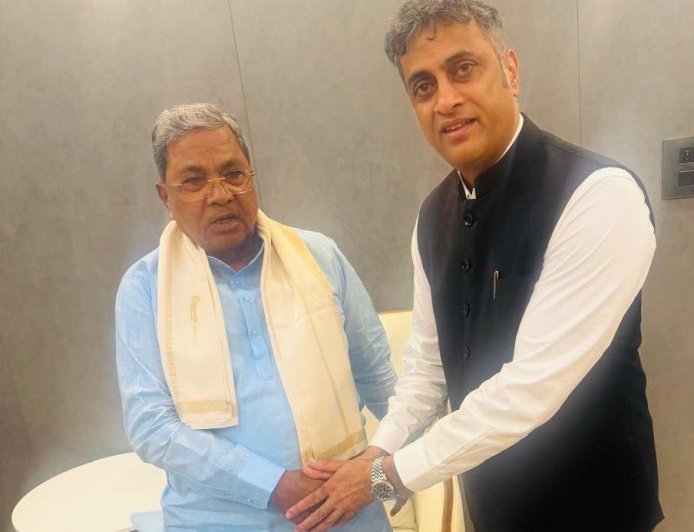 ಮಾಜಿ ಮುಖ್ಯಮಂತ್ರಿ ಸಿದ್ದರಾಮಯ್ಯ ಅವರನ್ನು ಭೇಟಿಯಾದ ಶಾಸಕ ಎಎಸ್ ಪೊನ್ನಣ್ಣ