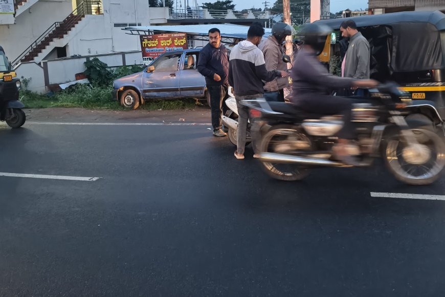 ಕುಶಾಲನಗರ :ರಸ್ತೆಯಲ್ಲಿ ವಿರುದ್ಧ ದಿಕ್ಕಿಗೆ ವಾಹನಗಳ ಸಂಚಾರ: ಆಟೋ ರಿಕ್ಷಾ ಮತ್ತು ಸ್ಕೂಟಿ ನಡುವೆ ಅಪಘಾತ