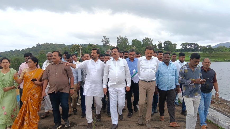 ಹಾರಂಗಿ ಜಲಾಶಯಕ್ಕೆ ಭೇಟಿ ನೀಡಿ ಪರಿಶೀಲನೆ ನಡೆಸಿದ ಸಚಿವ ಪಿಎಂ ನರೇಂದ್ರ ಸ್ವಾಮಿ