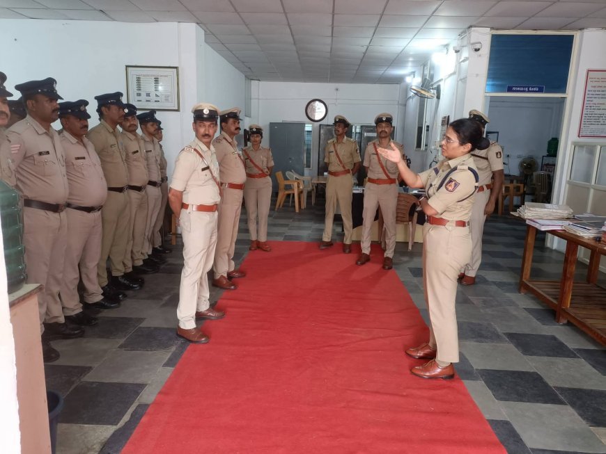 ಕುಶಾಲನಗರ ಗ್ರಾಮಾಂತರ ಪೊಲೀಸ್ ಠಾಣೆಗೆ ಎಸ್.ಪಿ ಬಿಂದು ಮಣಿ ಭೇಟಿ