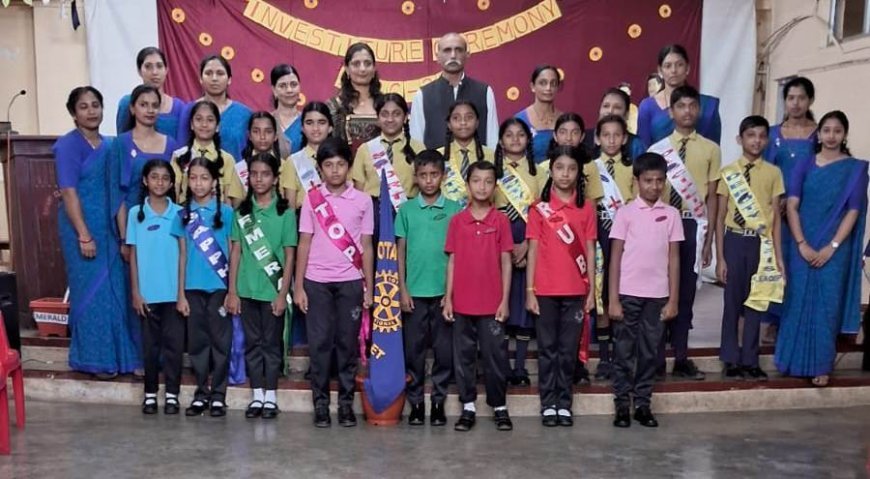ವಿರಾಜಪೇಟೆ ರೋಟರಿ ಪ್ರಾಥಮಿಕ ಶಾಲೆಯಲ್ಲಿ ವಿದ್ಯಾರ್ಥಿ ನಾಯಕರ ಪದಗ್ರಹಣ ಸಮಾರಂಭ