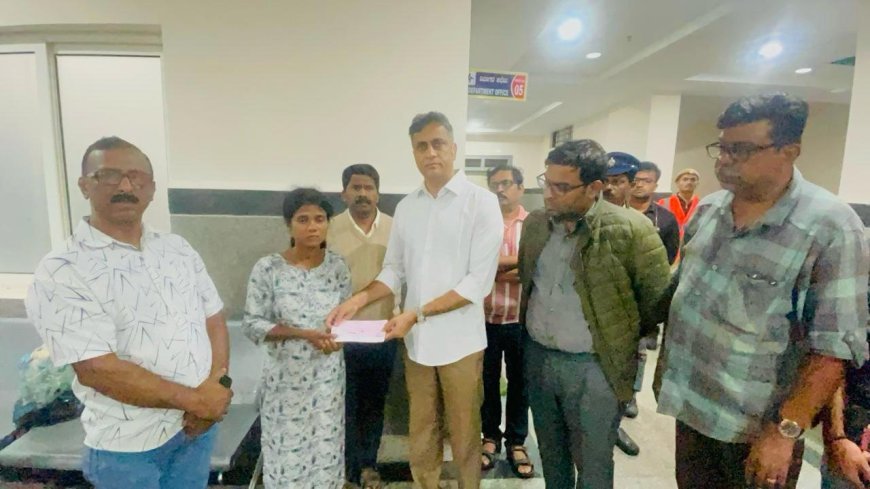 ಯಡೂರು ಗ್ರಾಮದಲ್ಲಿ ಕಾಡಾನೆ ದಾಳಿಗೆ ಕಾರ್ಮಿಕ ಬಲಿ:  ಮೃತರ ಕುಟುಂಬಕ್ಕೆ ಪರಿಹಾರ ಚೆಕ್ ಹಸ್ತಾಂತರಿಸಿದ ಶಾಸಕ ಎಎಸ್ ಪೊನ್ನಣ್ಣ