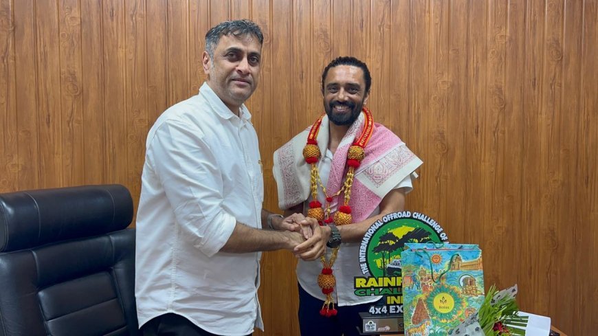 ರೈನ್ ಫಾರೆಸ್ಟ್ ಚಾಲೆಂಜ್ ಇಂಡಿಯಾ ಚಾಂಪಿಯನ್  ಚೇತನ್ ಚಂಗಪ್ಪ ಅವರನ್ನು ಸನ್ಮಾನಿಸಿದ  ಶಾಸಕ ಎಎಸ್ ಪೊನ್ನಣ್ಣ