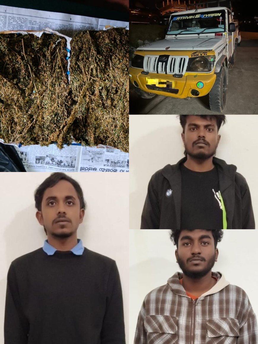 ಮಡಿಕೇರಿ;ಗಾಂಜಾ ಮಾರಾಟ ಮಾಡುತ್ತಿದ್ದ ಮೂವರ ಬಂಧನ