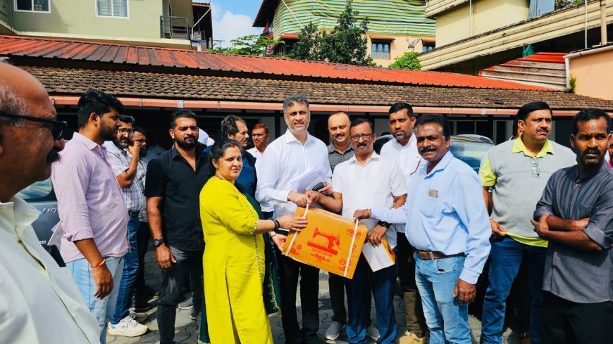ಟೈಲರಿಂಗ್ ಯಂತ್ರ ವಿತರಿಸಿದ ಶಾಸಕ ಎಎಸ್ ಪೊನ್ನಣ್ಣ